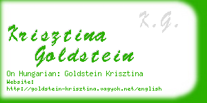 krisztina goldstein business card